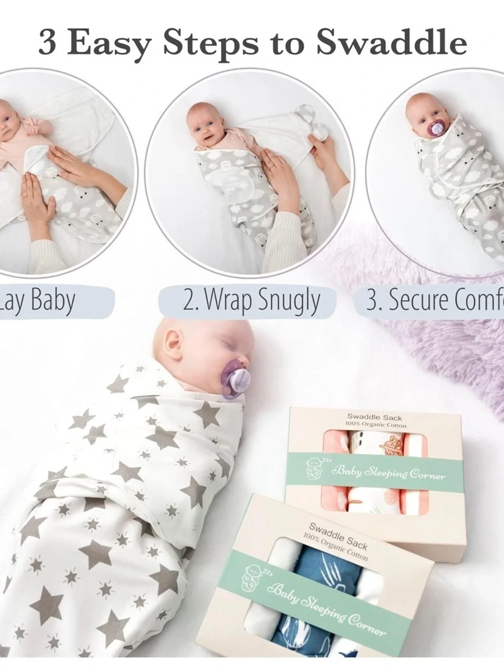 Baby Swaddle Sack organic cotton